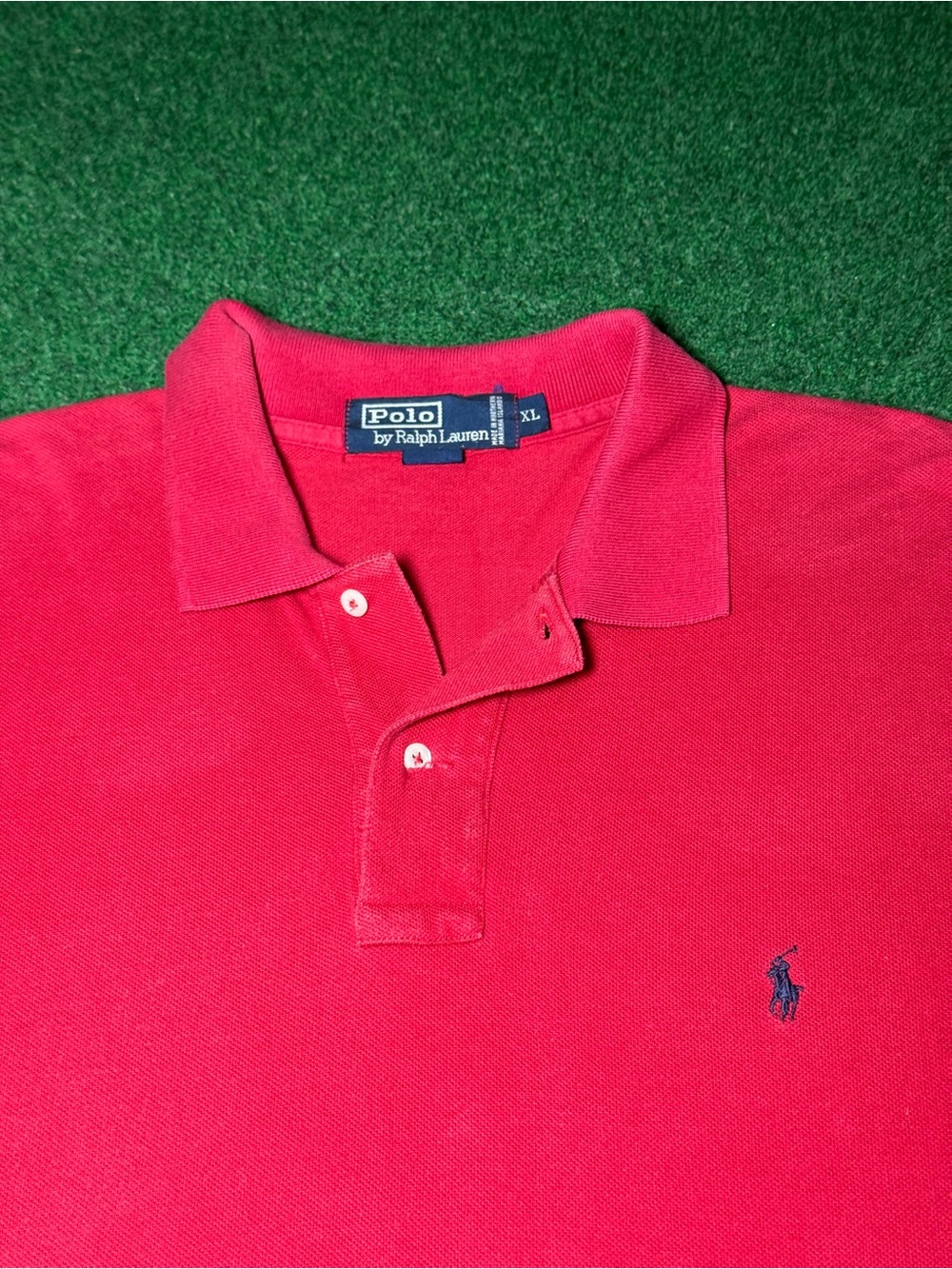 Vintage 90s Polo by Ralph Lauren Polo Shirt, Red Dad Fashion Fathers Day (XL)